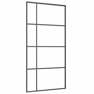 Sliding Door Frosted Esg Glass And Aluminium 102.5X205 Cm Black