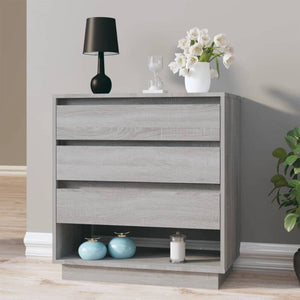 Sideboard Grey Sonoma 70X41x75 Cm Engineered Wood