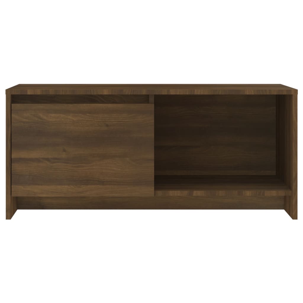 Tv Cabinet Brown Oak 90X35x40 Cm Engineered Wood