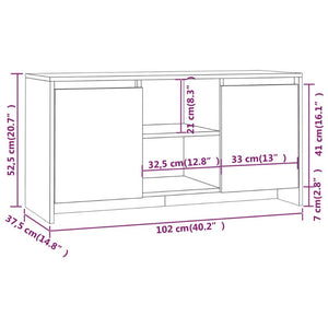 Tv Cabinet Grey Sonoma 102X37.5X52.5 Cm Engineered Wood