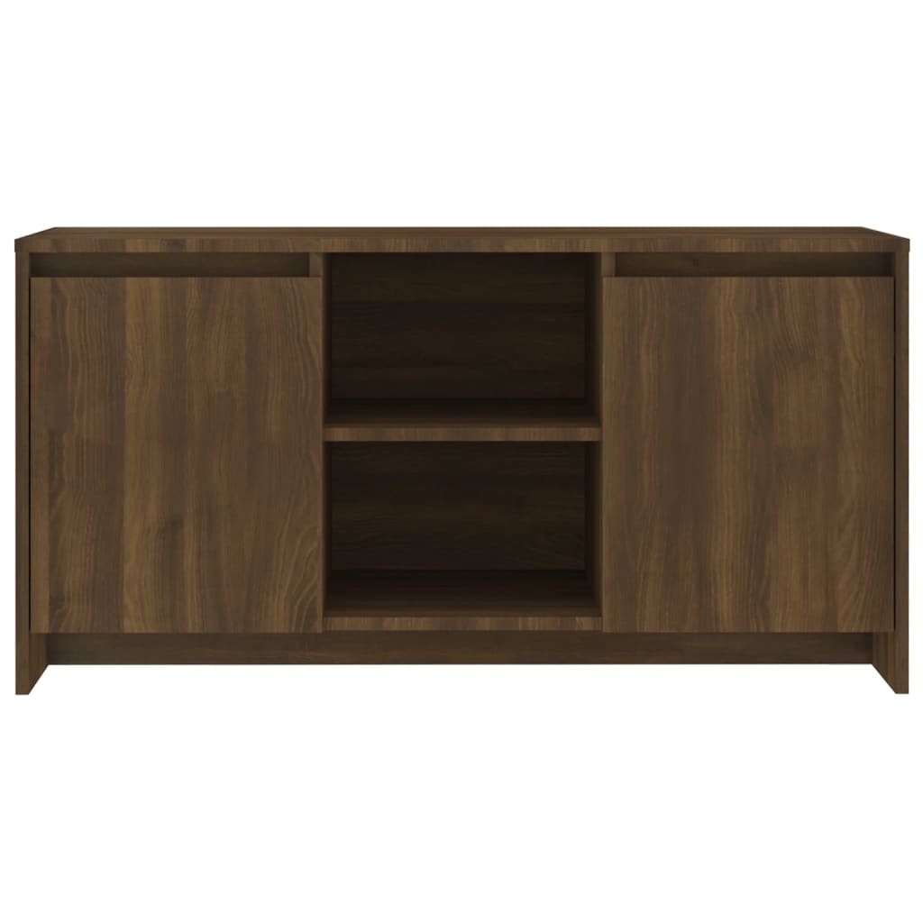 Tv Cabinet Brown Oak 102X37.5X52.5 Cm Engineered Wood