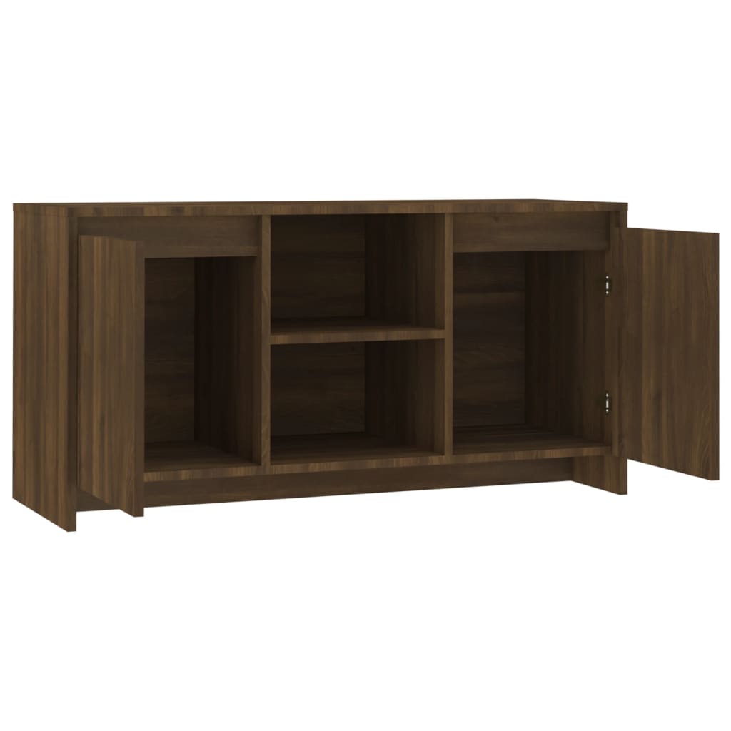 Tv Cabinet Brown Oak 102X37.5X52.5 Cm Engineered Wood