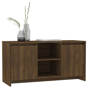 Tv Cabinet Brown Oak 102X37.5X52.5 Cm Engineered Wood