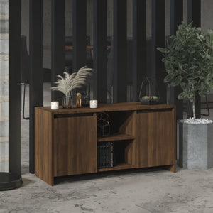 Tv Cabinet Brown Oak 102X37.5X52.5 Cm Engineered Wood