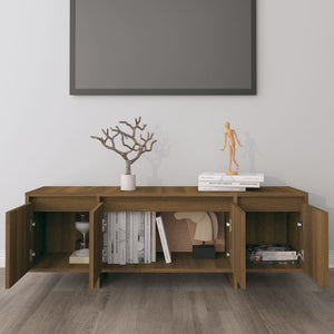 Tv Cabinet Brown Oak 120X30x40.5 Cm Engineered Wood