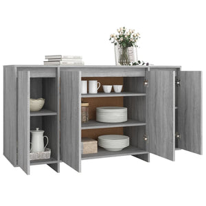 Sideboard Grey Sonoma 135X41x75 Cm Engineered Wood