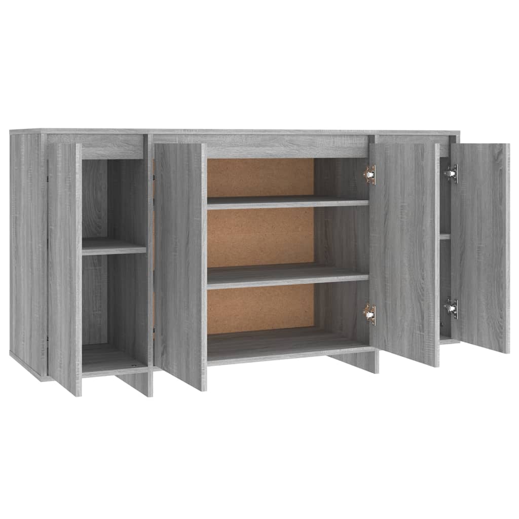 Sideboard Grey Sonoma 135X41x75 Cm Engineered Wood