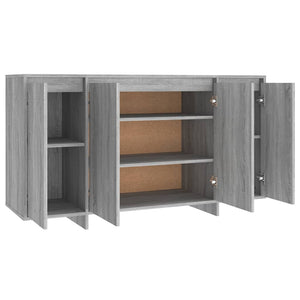 Sideboard Grey Sonoma 135X41x75 Cm Engineered Wood