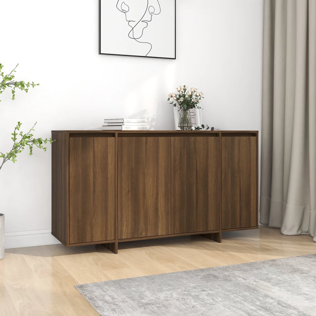 Sideboard Brown Oak 135X41x75 Cm Engineered Wood