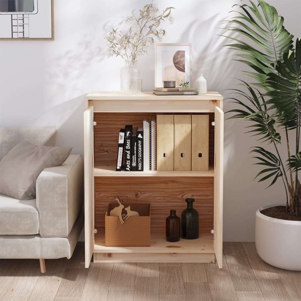 Sideboard 60X34x75 Cm Solid Wood Pine