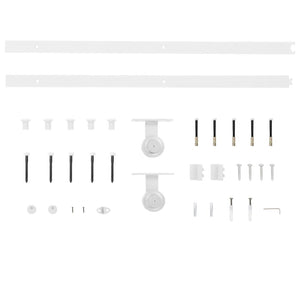 Sliding Door Hardware Kit 200 Cm Steel White