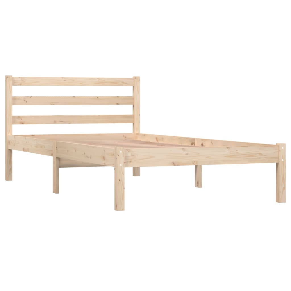 Bed Frame Solid Wood Pine 92X187 Cm Single Size