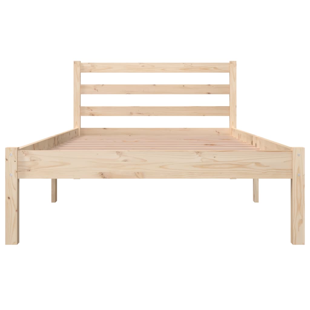 Bed Frame Solid Wood Pine 92X187 Cm Single Size