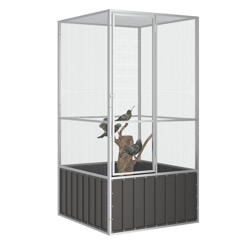 Bird Cage Anthracite 111X107x211.5 Cm Galvanised Steel