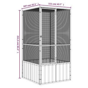 Bird Cage Anthracite 111X107x211.5 Cm Galvanised Steel