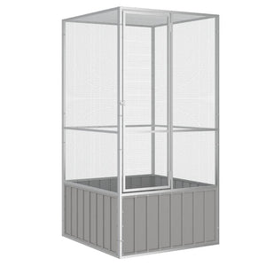 Bird Cage Grey 111X107x211.5 Cm Galvanised Steel