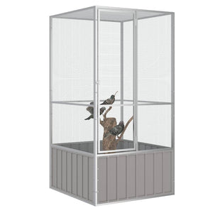 Bird Cage Grey 111X107x211.5 Cm Galvanised Steel