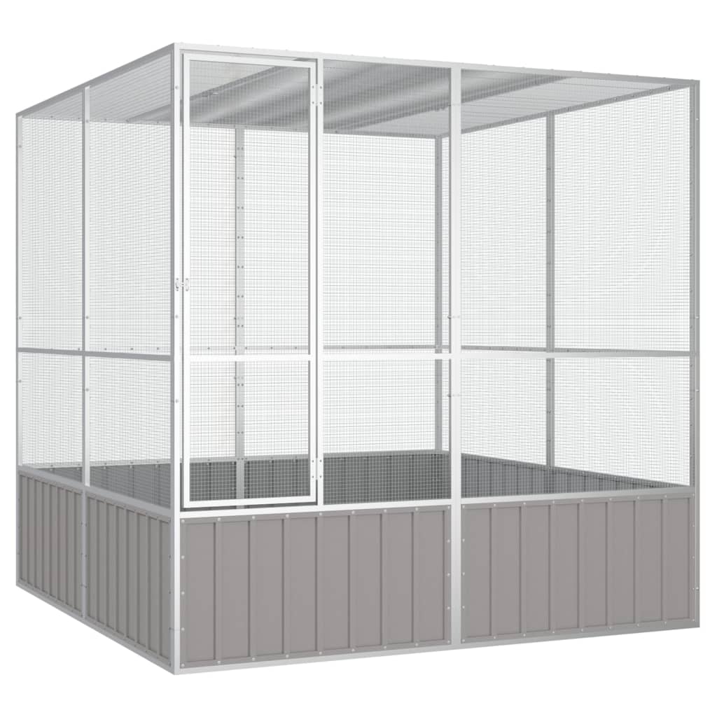 Bird Cage Grey 213.5X217.5X211.5 Cm Galvanised Steel