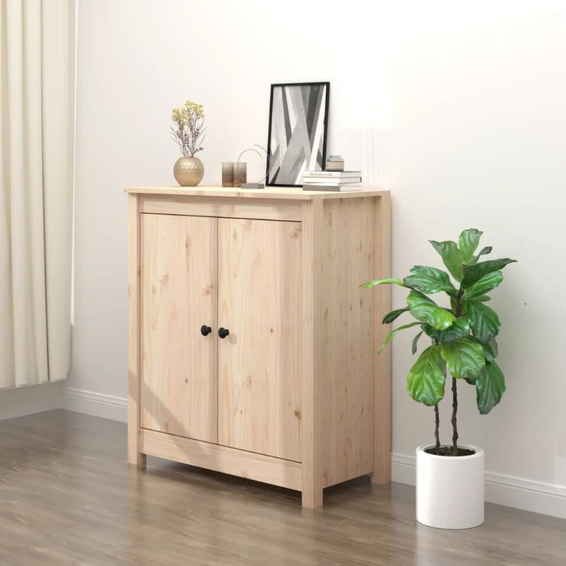 Sideboard 70X35x80 Cm Solid Wood Pine