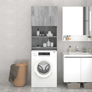 Washing Machine Cabinet Grey Sonoma