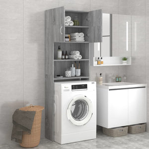 Washing Machine Cabinet Grey Sonoma