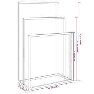 Freestanding Towel Rack White 48X24x79 Cm Iron