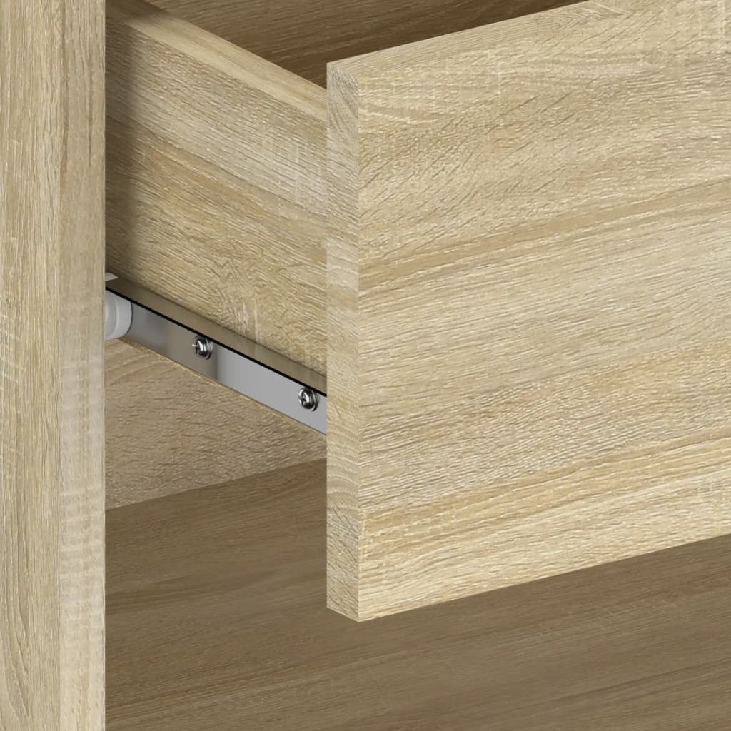 Wall-Mounted Bedside Cabinet Sonoma Oak