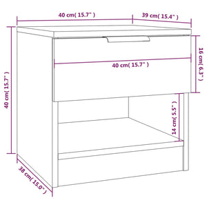 Bedside Cabinets 2 Pcs High Gloss White Engineered Wood