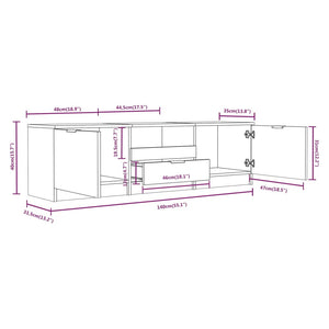 Tv Cabinet Concrete Grey 140X35x40 Cm Engineered Wood