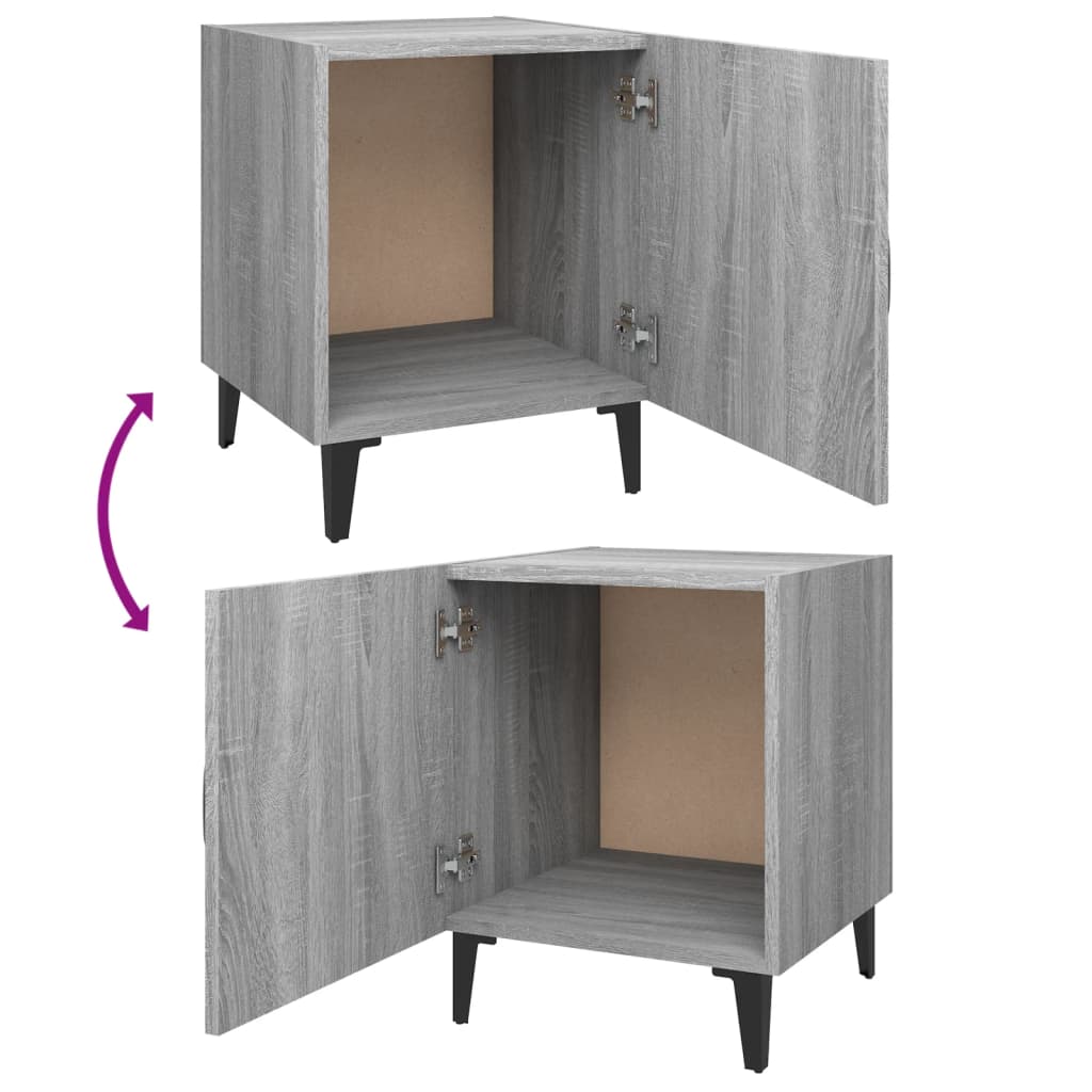 Bedside Cabinets 2 Pcs Grey Sonoma Engineered Wood