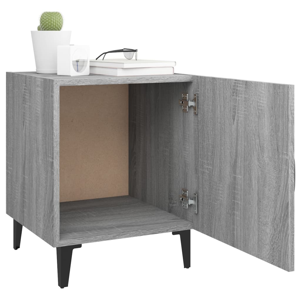 Bedside Cabinets 2 Pcs Grey Sonoma Engineered Wood