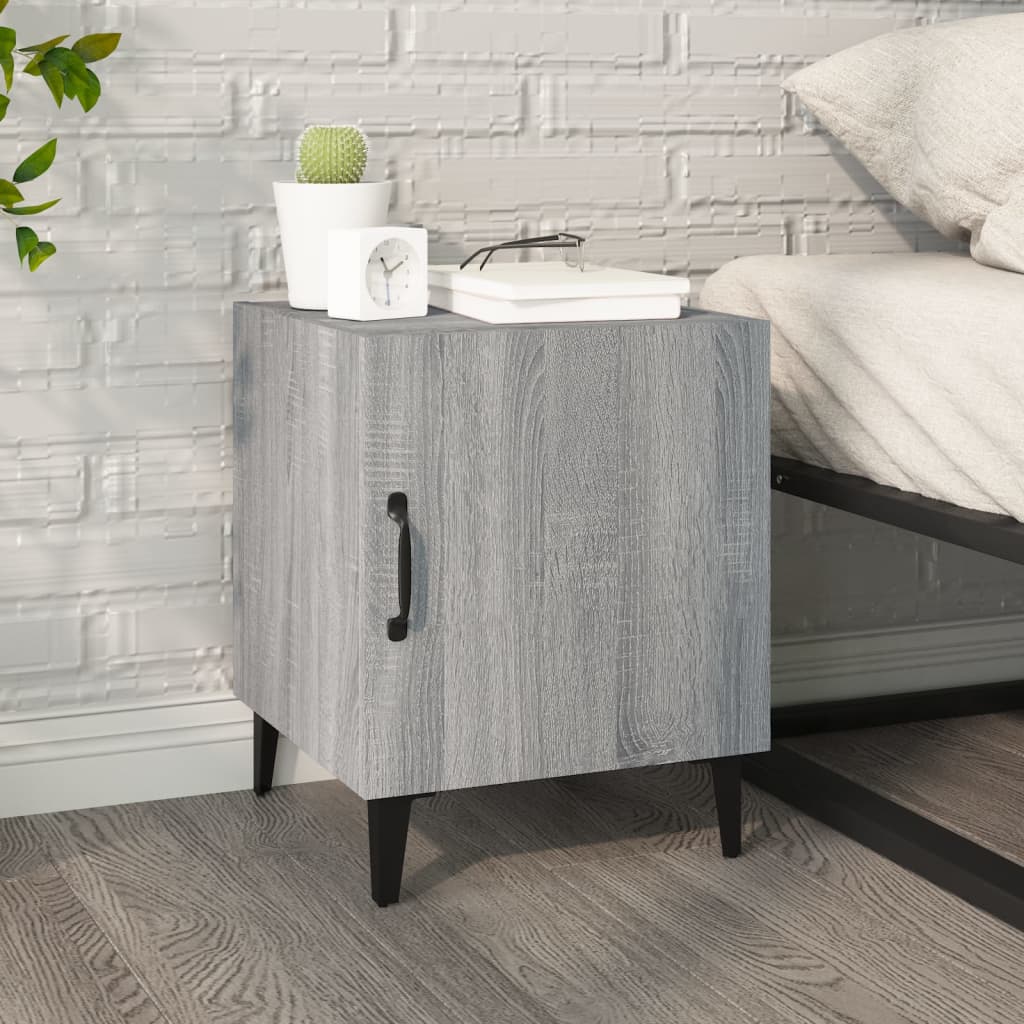 Bedside Cabinets 2 Pcs Grey Sonoma Engineered Wood