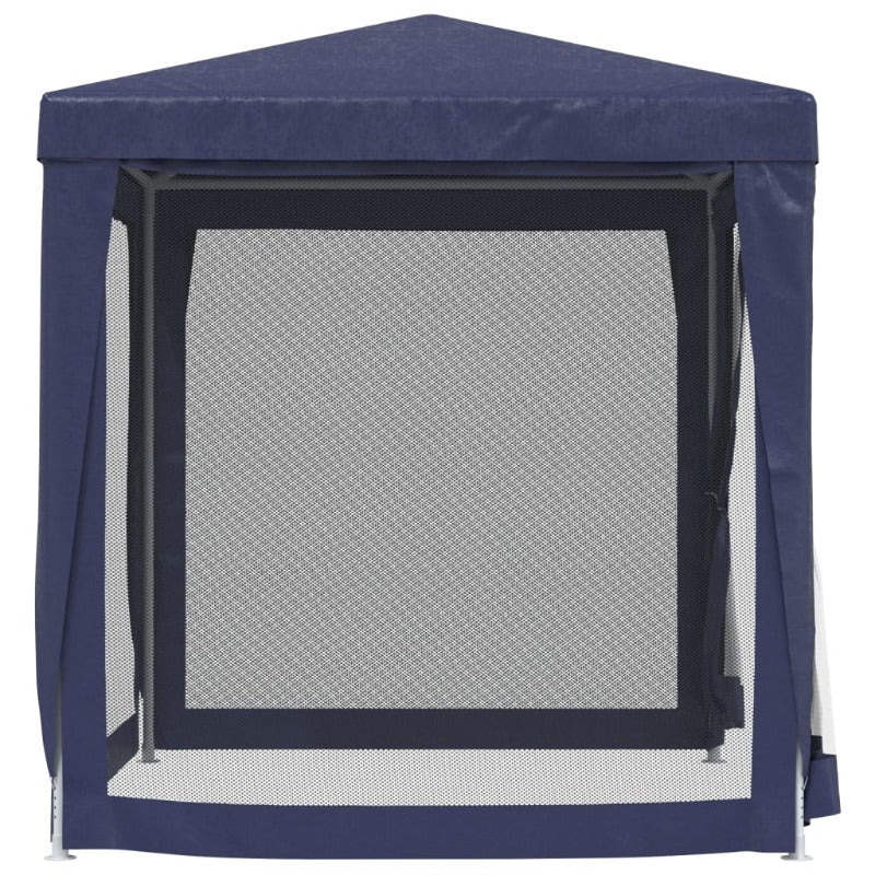 Party Tent With 4 Mesh Sidewalls Blue 2X2 Hdpe