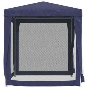 Party Tent With 4 Mesh Sidewalls Blue 2X2 Hdpe