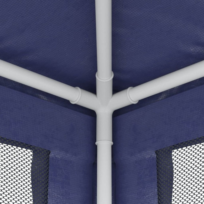 Party Tent With 4 Mesh Sidewalls Blue 2X2 Hdpe