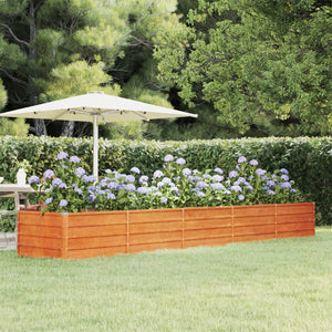 Garden Raised Bed Rusty 400X80x45 Cm Corten Steel