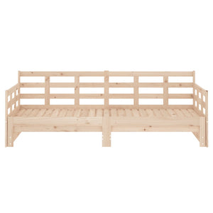 Pull-Out Day Bed Solid Wood Pine 2X(92X187) Cm Single Size