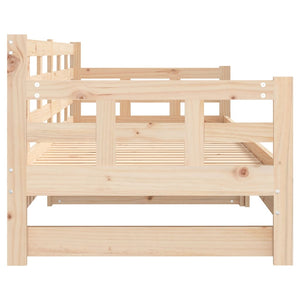 Pull-Out Day Bed Solid Wood Pine 2X(92X187) Cm Single Size