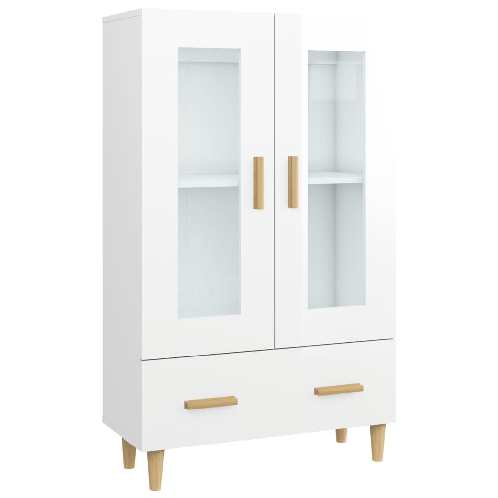 Highboard Gloss White 70X31x115 Cm Engineered Wood