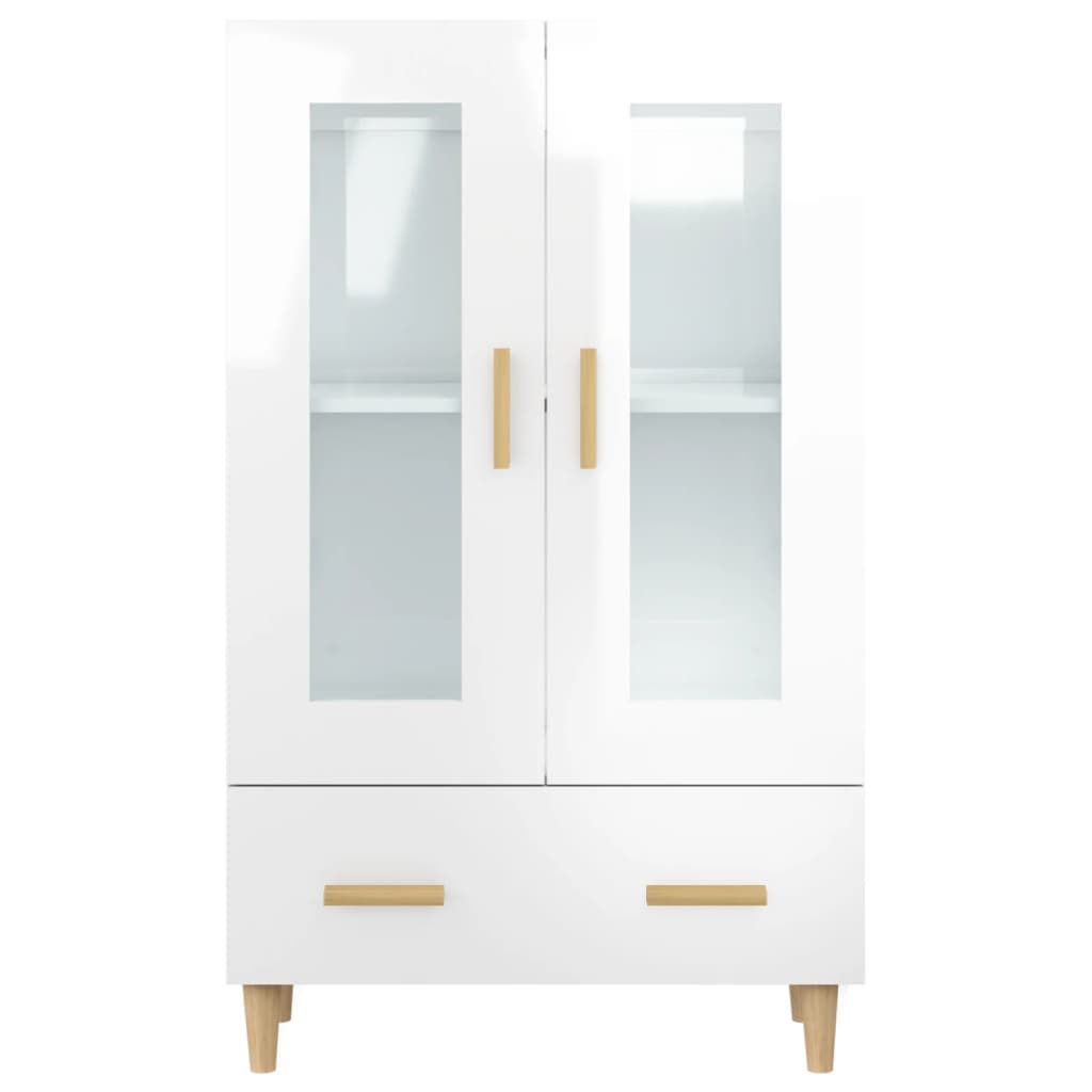 Highboard Gloss White 70X31x115 Cm Engineered Wood