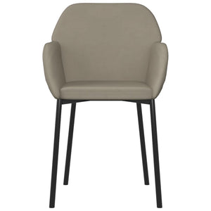 Dining Chairs 2 Pcs Light Grey Velvet