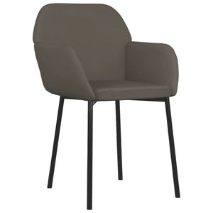 Dining Chairs 2 Pcs Dark Grey Velvet