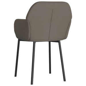 Dining Chairs 2 Pcs Dark Grey Velvet