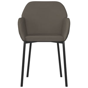 Dining Chairs 2 Pcs Dark Grey Velvet