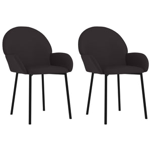 Dining Chairs 2 Pcs Black Faux Leather