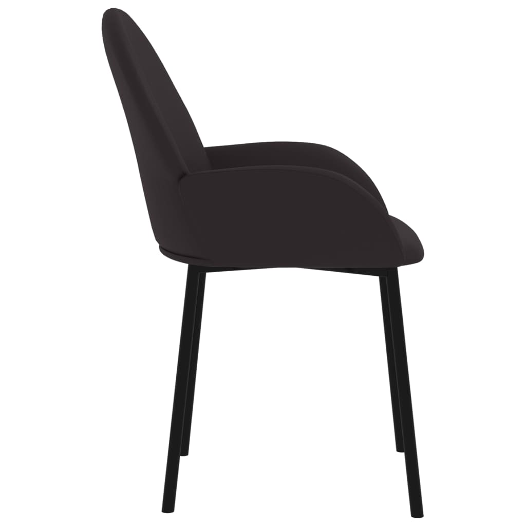 Dining Chairs 2 Pcs Black Faux Leather