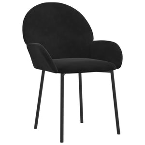 Dining Chairs 2 Pcs Black Velvet