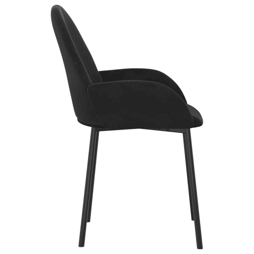 Dining Chairs 2 Pcs Black Velvet