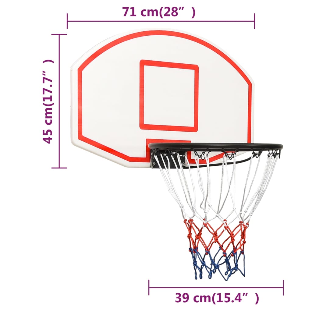 Basketball Backboard White 71X45x2 Cm Polyethene