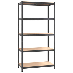 5-Layer Storage Shelf Anthracite Steel And Engineered Wood